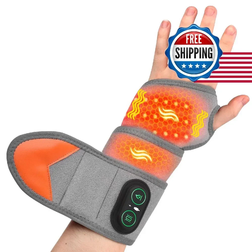 Cordless Wrist Heating Pad Wrap for Arthritis and Carpal Tunnel, Rechargeable